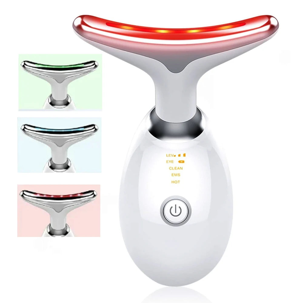 Masajeador facial y de cuello con terapia LED