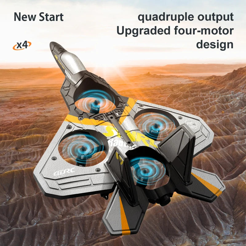  Avión RC de espuma| Aero Jet Dron Avión de control remoto 2.4G Caza Hobby Avión Planeador Avión RC Drone V17 