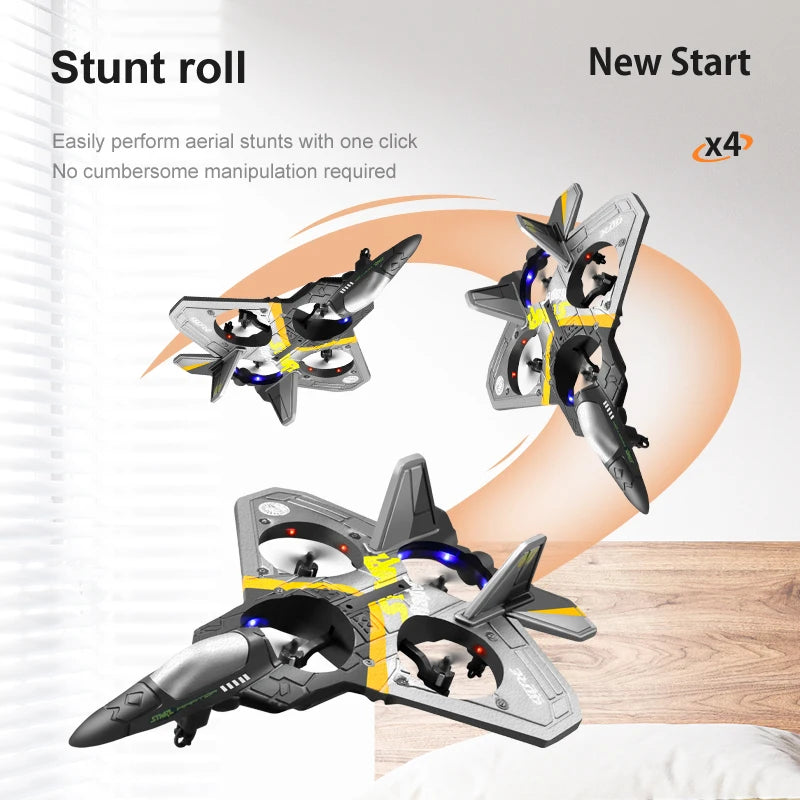  Avión RC de espuma| Aero Jet Dron Avión de control remoto 2.4G Caza Hobby Avión Planeador Avión RC Drone V17 