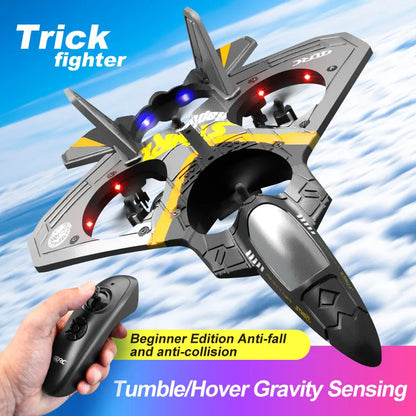  Avión RC de espuma| Aero Jet Dron Avión de control remoto 2.4G Caza Hobby Avión Planeador Avión RC Drone V17 
