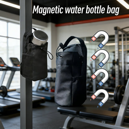 Large Capacity Magnetic Gym Bag with Phone Pocket, Portable Gym Bag, Water Bottle Pouch, Organizer, Gym Accessories