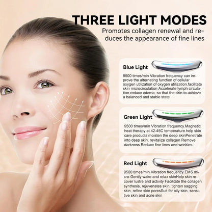 Masajeador facial y de cuello con terapia LED